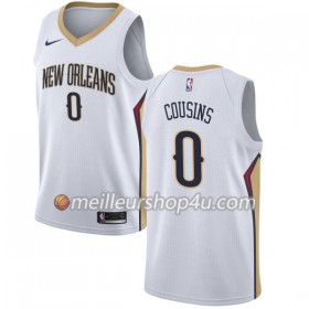 Maillot Basket Homme New Orleans Pelicans DeMarcus Cousins 0 Nike 2017-18 Blanc Swingman